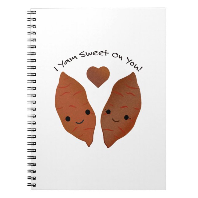 I Yam Sweet Niedlich Sweet Potato Notizblock (Vorderseite)