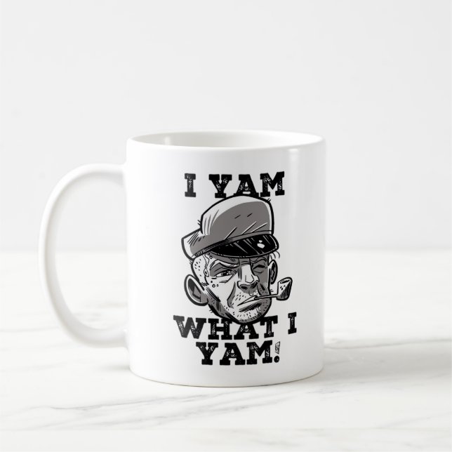 I Yam Was ich Yam Classic Meme Design Kaffeetasse (Links)