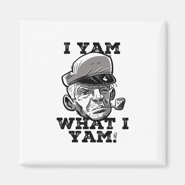 I Yam Was ich Yam Classic Meme Design Magnet (Vorne)