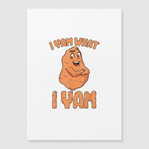 I Yam Was ich Yam Sweet Potato Funny Erntedank Magnetkarte
