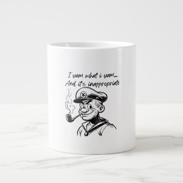 I Yam, was ich Yam und unangemessene klassische Sl Jumbo-Tasse (Vorderseite)