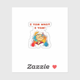 I Yam What I Yam Classic Sloth Trendy Aufkleber