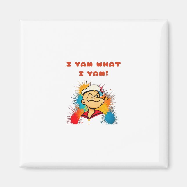 I Yam What I Yam Classic Sloth Trendy Magnet (Vorne)