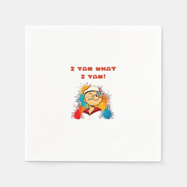 I Yam What I Yam Classic Sloth Trendy Serviette (Vorderseite)