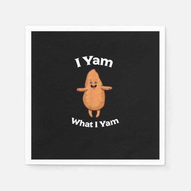I Yam What I Yam - Dancing Sweet Potato Thanksgivi Serviette (Vorderseite)