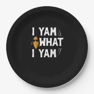 I Yam What I Yam Design - Sweet Potato Lover Desig Pappteller