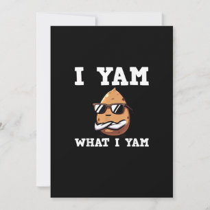 I Yam What I Yam Humour V-Neck Feiertagskarte