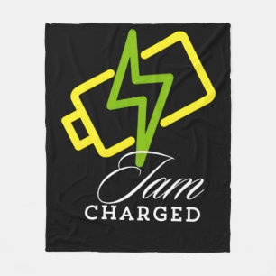Iam Charged - Positive Electric Vibes Blanket Fleecedecke