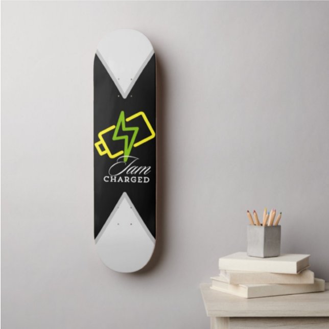 Iam Charged - Positive Electric Vibes Skate Board Skateboard (Von Creator hochgeladen)