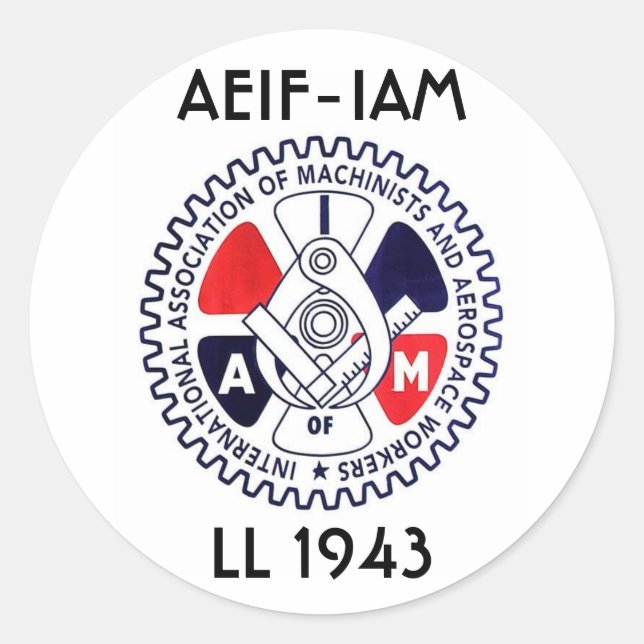 iam logo, AEIF-IAM, LL 1943 Runder Aufkleber (Vorderseite)