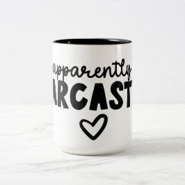 Iam Sarcastic - typografische Kunst Zweifarbige Tasse