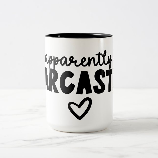 Iam Sarcastic - typografische Kunst Zweifarbige Tasse (Mittel)