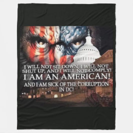 IAM SICK der KORRUPTION in D.C. Fleecedecke