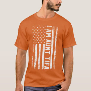 Iamaunttifa USA-Flagge Tante Tifa Antifaschisten F T-Shirt