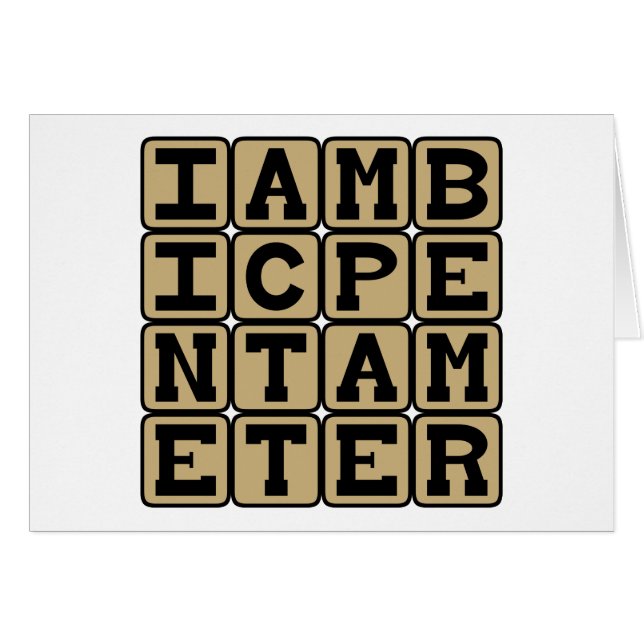Iambic Pentameter, Sonnet-Schema (Vorderseite (Horizontal))