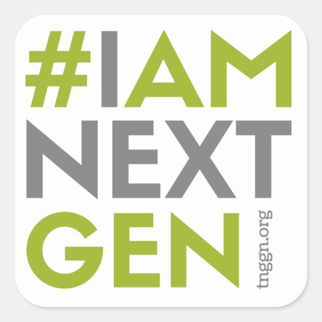 #IAMNEXTGEN 3"x3"Square Sticker (Vorderseite)