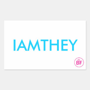IAMTHEY-Karte Rechteckiger Aufkleber