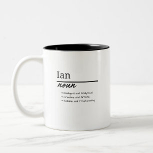 Ian, Definition des personalisierten Jungen Zweifarbige Tasse