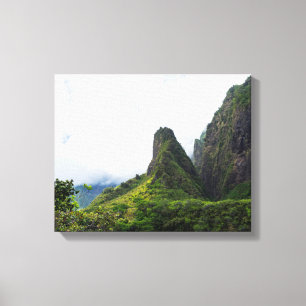 Iao-Nadel-Staatsmonument in Maui Hawaii Leinwanddruck