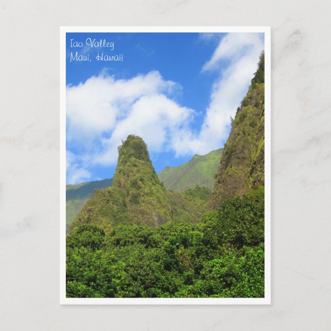 Iao Valley, Maui Hawaii Postkarte (Vorderseite)