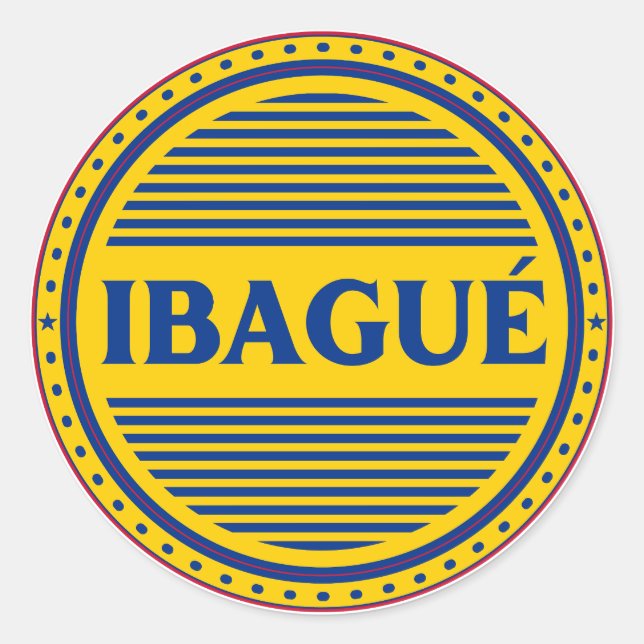Ibague City Pride Emblem – Colombian Identity Runder Aufkleber (Vorderseite)