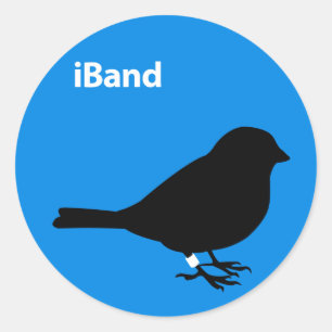iBand Blau Runder Aufkleber