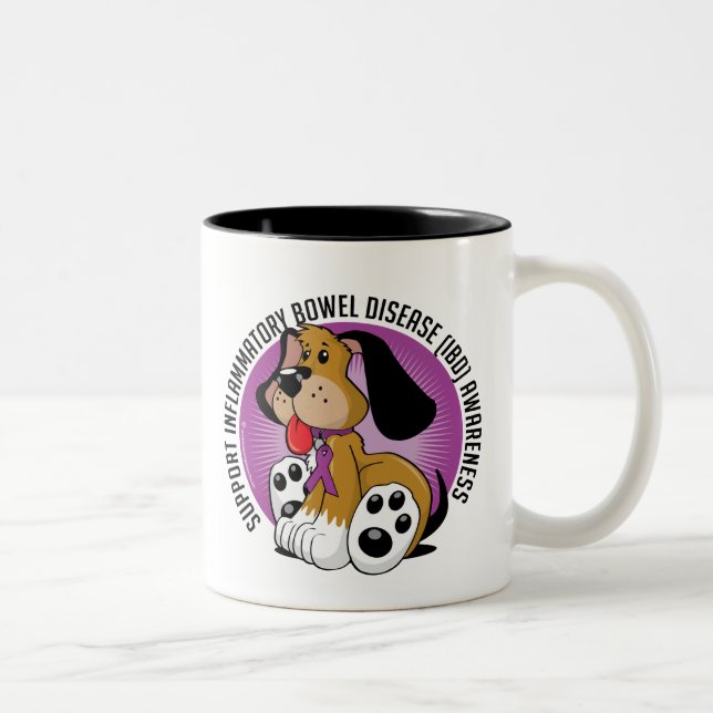 IBD-Hund Zweifarbige Tasse (Rechts)