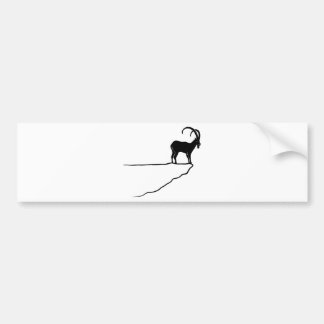 ibex capricorn steinbock mountain goat sheep climb autoaufkleber