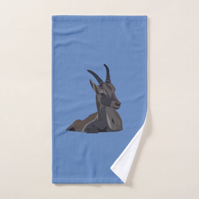 Ibex Goat Animal Art Goat Handtuch (Handtuch)