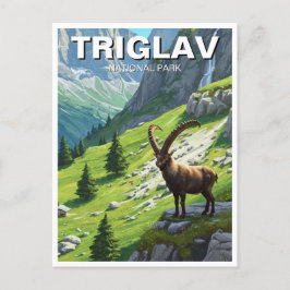 Ibex in Triglav Nationalpark Slowenien Reisen Postkarte