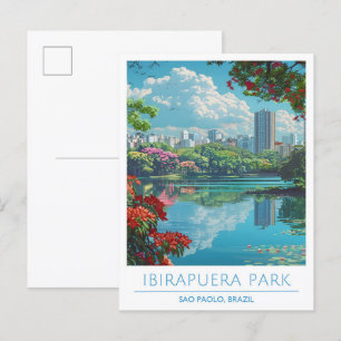 Ibirapuera Park Sao Paolo Brasilien Postkarte