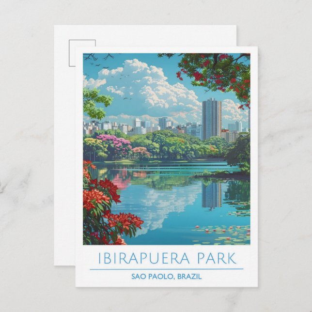 Ibirapuera Park Sao Paolo Brasilien Postkarte (Vorne/Hinten)