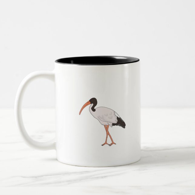 Ibis Bin Chicken Bird Zweifarbige Tasse (Links)