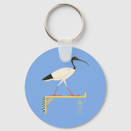 Ibis Illustration & Thoth Hieroglyphic Schlüsselanhänger