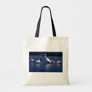 IBIS, Spoonbills, großer Reiher, blauer Reiher und Tragetasche