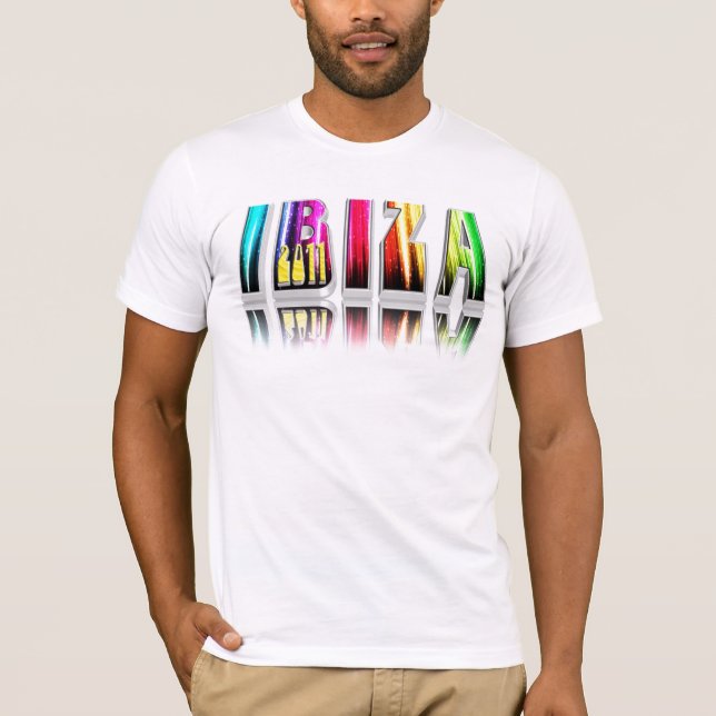 Ibiza 2011 Buchstaben T-Shirt (Vorderseite)