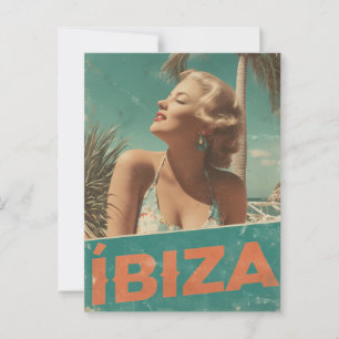 Ibiza 50er Vintag Postkarte