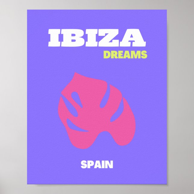 Ibiza, Art der Reise, Preppy, Lila Poster (Vorne)