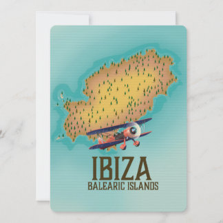 Ibiza Baleareninseln Kartenplakat