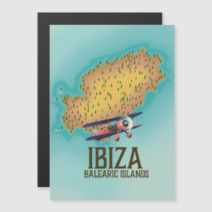 Ibiza Baleareninseln Kartenplakat Magnetkarte
