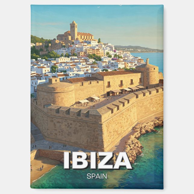 Ibiza Dalt Vila Spanien Reisen Magnet (Vorderseite)