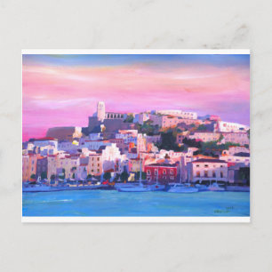 Ibiza Eivissa Altstadt und Hafen Pearl Postkarte