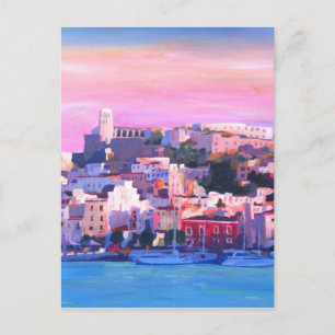 Ibiza Eivissa Altstadt und Hafen Pearl Postkarte
