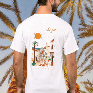Ibiza Eivissa Spanien weißes Stadt T-Shirt