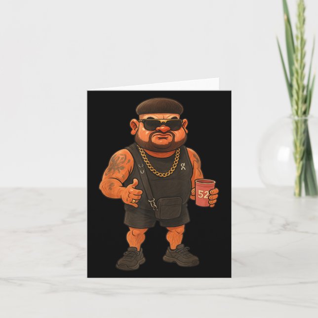 Ibiza Final Boss Meme Funny Holiday Haircut Jokes Karte (Vorderseite)