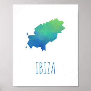 Ibiza Karte Poster