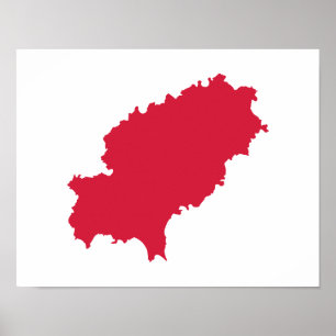 Ibiza-Karte Poster