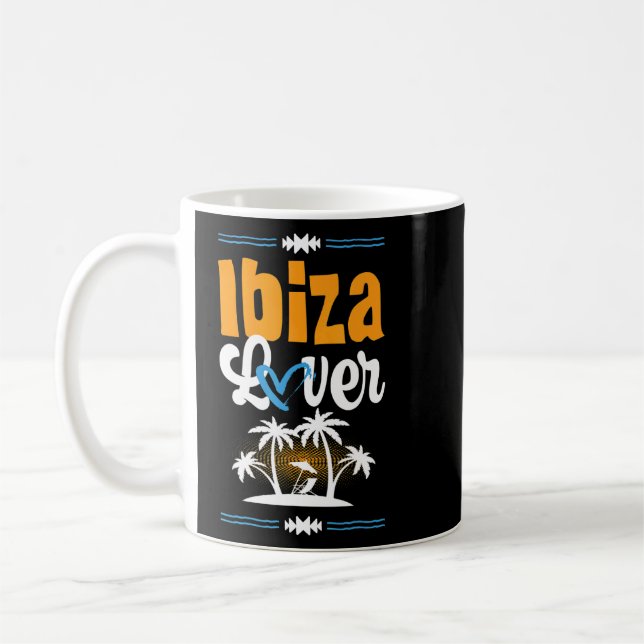 Ibiza Liebe Urlaub Herz Sommerangebot Kaffeetasse (Links)