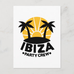 Ibiza Party Crew Postkarte