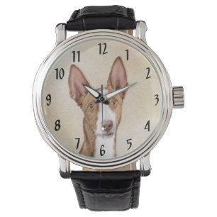 Ibiza-Podenco-Gemälde - Süße originelle Hundekunst Armbanduhr